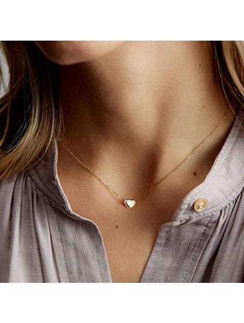 Initial Letter Necklace 14ct Gold plated Pendant Necklace Alphabet Personalized A-Z Letter Jewelry Gift for Women Girls Teen 
