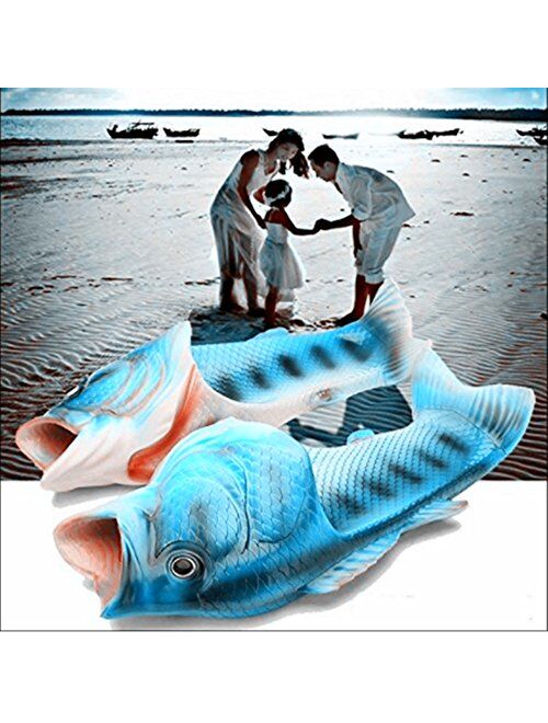 Unisex Fish Slippers, bass Sandals, Animal Slippers Animal Fish Slippers,