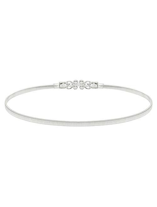 GRACE KARIN Women Skinny Metal Cinch Belt Gold Waistband Elastic Waist Belt CL633