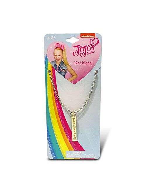 JoJo Siwa Embossed Vertical Gold bar Necklace - Just Have Fun