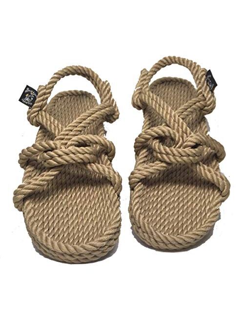 Nomadic State of Mind Mountain Momma Sandal 2 Cord Rope Knot Handmade Adjustable Rope Shoes Machine Washable Vegan Friendly Secure Fitting, Long Lasting & Comfortable Fee