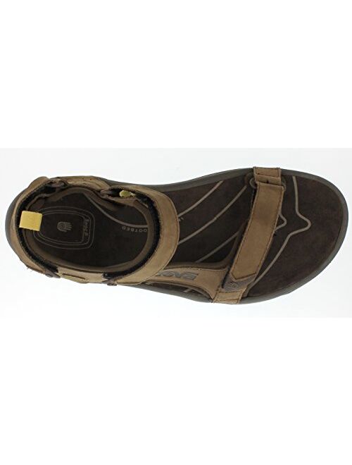 Teva Men's Tanza Leather Sandal, Walnut, 9.5 US