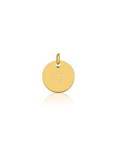GD GOOD.designs - Golden letter necklace for women with round pendant (40 + 5cm) initial jewelry for ladies