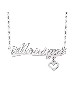 CLY Jewelry Customized Heart Pendant Custom Jewelry for Her Personalized Monique Name Necklace