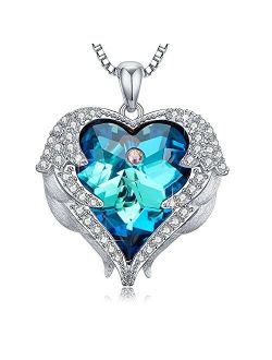NEWNOVE Heart Pendant Necklaces for Women Anniversary Birthday Gift for Wife Girlfiend Her, 18''+2'' Extender