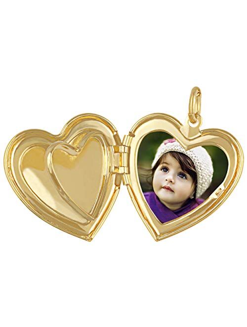 Lifetime Jewelry Antique Heart Locket Necklace That Holds Pictures 24k Gold Plated