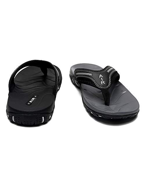 TUOBUQU Mens Flip Flops Orthotic Thong Sandals with Arch Support