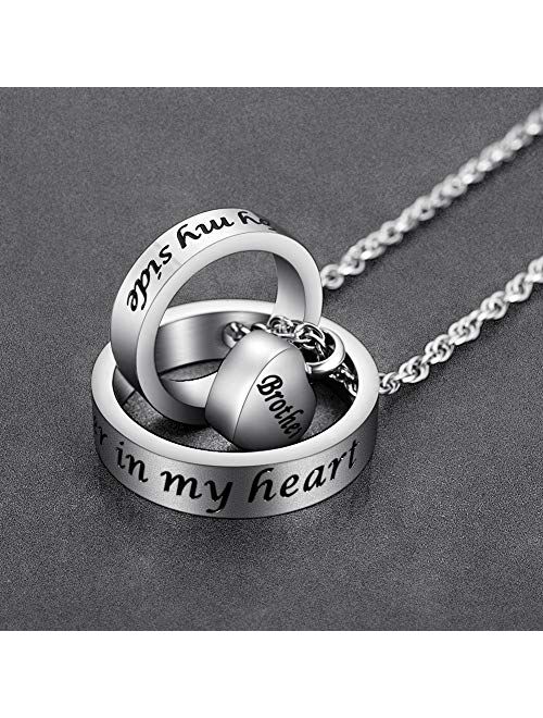 WK No longer by my side,forever in my heart carved locket cremation Urn necklace for mom & dad