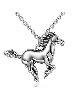 My Little Pony Pendant Silver Horse Necklace Best for Cowgirl Teen Girls Equestrian Birthday Gift Jewelry