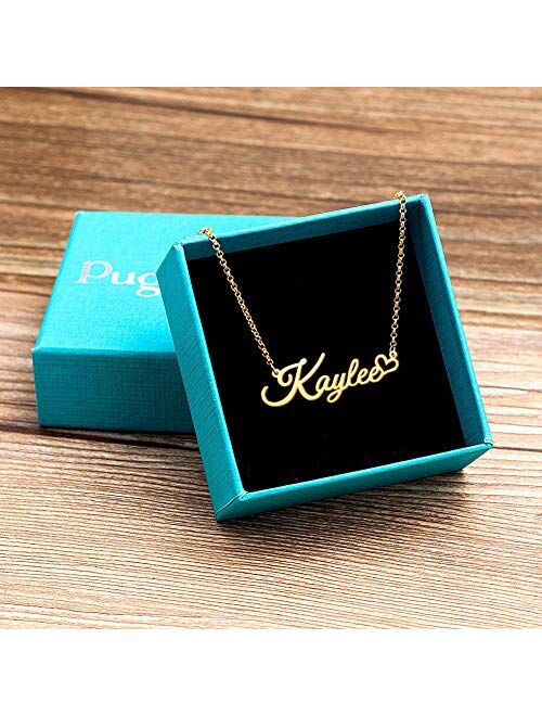 SexyMandala Name Necklace Personalized 925 Sterling Silver Customized Heart Pendant Jewelry Same Day Shipping Gift for Women Girl