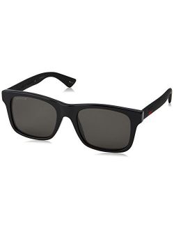GG0008S Sunglasses 002 Black / Grey Polarized Lens 53mm