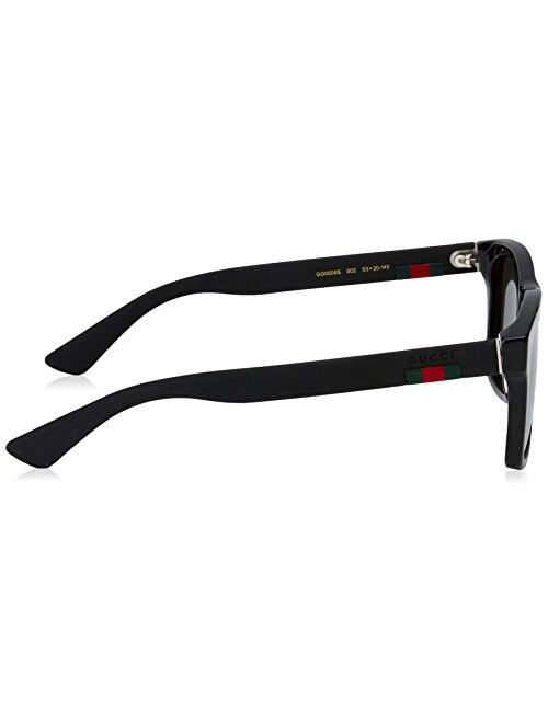 Gucci GG0008S Sunglasses 002 Black / Grey Polarized Lens 53mm