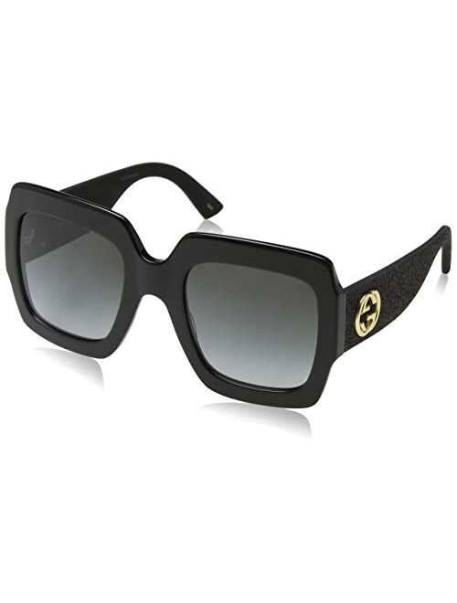 Gucci GG0102S 001 Black/Grey GG0102S Square Sunglasses Lens Category 3 Size 5