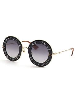 Sunglasses Gucci GG 0113 S- 001 BLACK / GREY GOLD