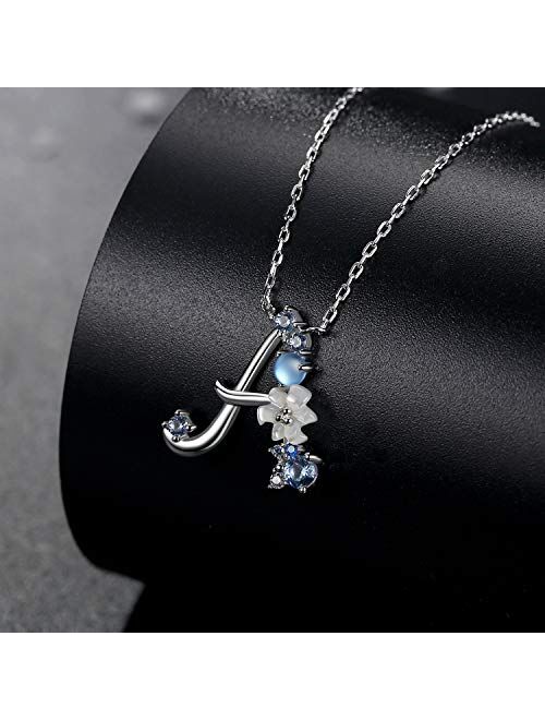 Buy VIKI LYNN Initial Necklace 925 Sterling Silver Cubic Zirconia 