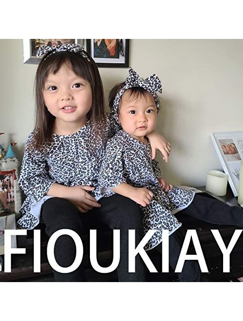 Fioukiay Toddler-Girls-Fall-Clothes-Set Little Girls Highlow Tunic Tops+Leggings Outfit Boutique Clothing