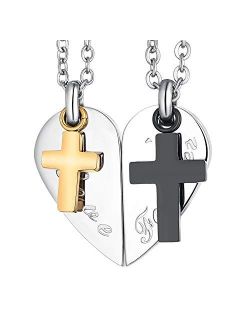 starchenie BFF Best Friend Necklaces for 2/3/4 Girls Fashion Rhinestone Crystal Puzzle Friendship Pendant Necklaces
