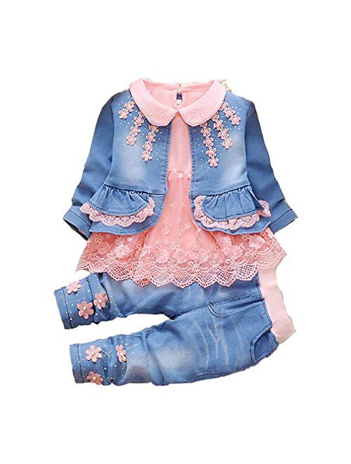 Leisure Spring Trend 3 Pieces Sets T-Shirt&Cowgirl Suit