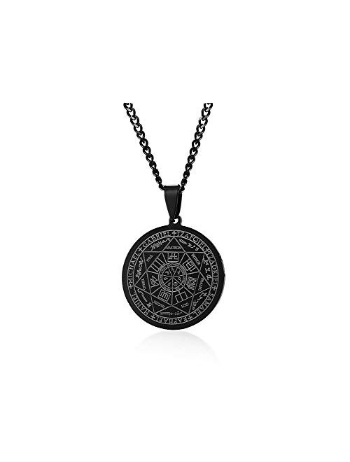 XUANPAI The Seal of The Seven Archangels Amulet Pendant Necklaces Gabriel Uriel Jewelry Gift Witch Pagan Jewelry
