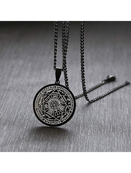 XUANPAI The Seal of The Seven Archangels Amulet Pendant Necklaces Gabriel Uriel Jewelry Gift Witch Pagan Jewelry