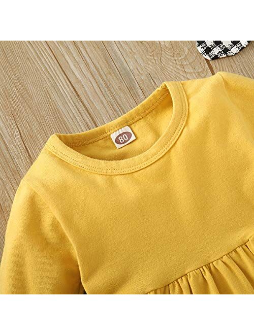 Toddler Baby Girls Clothes Infant Long Sleeve Ruffles Shirt Tops + Long Pants Fall Winter Outfits for Girl