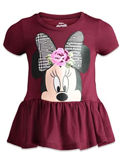 Disney Minnie Mouse Girls Ruffle Tunic Shirt & Legging Set