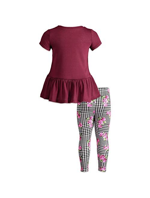 Disney Minnie Mouse Girls Ruffle Tunic Shirt & Legging Set