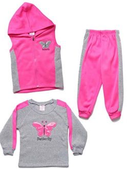 Just Love Girls Three Piece Fleece Set