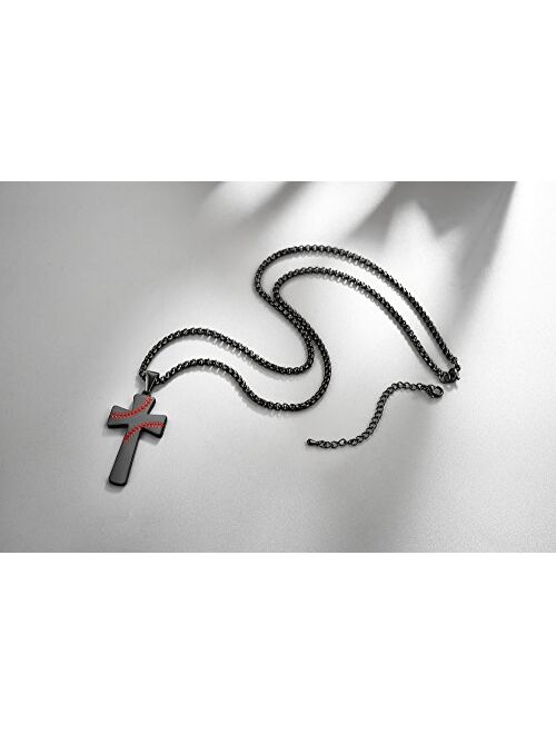 XIEXIELA USA Football Cross Necklace for Boys.I CAN DO All Things Strength Bible Verse Stainless Steel Necklace Rugby Ball Athletes Sports Lover