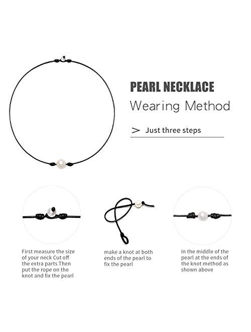 Puka Shell Necklace for Women Natural Pearl Choker Necklace Adjustable Seashell Necklace Cowrie Shell Bracelet Beach Boho Jewelry Set for Vsco Girls