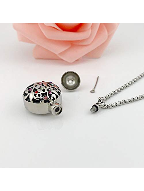 Family Tree of Life Cremation Jewelry I Love You to the Moon and Back Urn Necklaces for Ashes Keepsake Holder Memorial Necklace Pendant