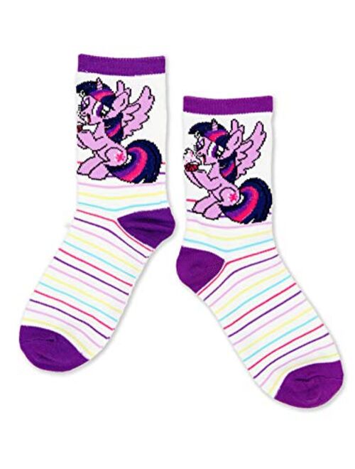 My Little Pony Girls 5 pack Crew Socks (Shoe: 10-4 (Sock: 6-8) White/Multi Crew)