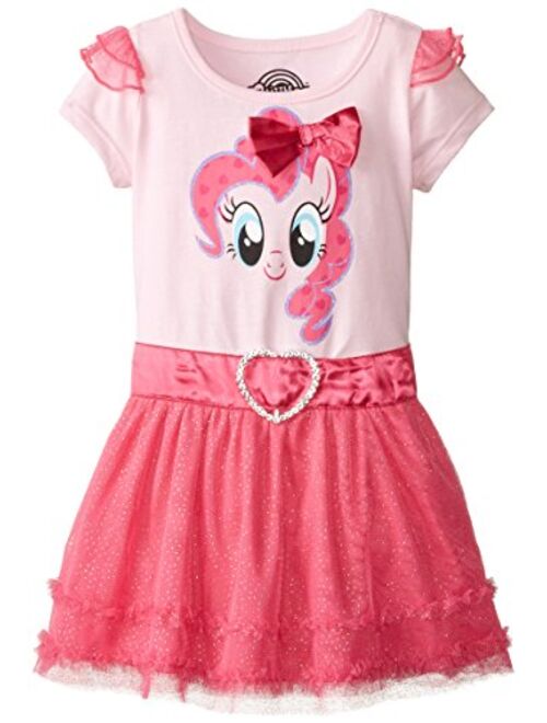 My Little Pony Girls' Toddler Dress with Ruffles and Wings, Light Pink/Heather Pink, 2T