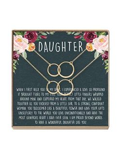 Daughter Necklace - Heartfelt Card & Jewelry Gift for Birthday, Holiday & More