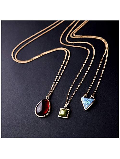 Exquisite Sequins Multilayer Pendant Necklace Multi-layer Bar Pendant Necklace Long Choker Necklace for Women Lady Girl