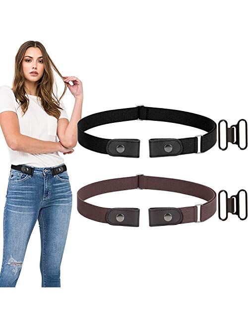WERFORU No Buckle Belt for Women and Men Buckle Free Belt Plus Size for Jeans Pants