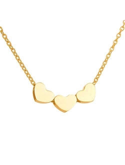 Stainless Steel Sliding Float Heart Shaped Charm Necklace