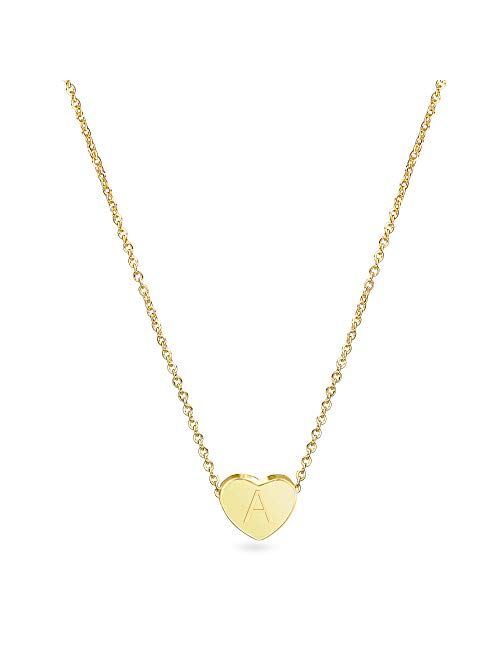 Heart Pendant Initial Necklaces for Girls,Letter A-Z Necklace Gifts Gold Plated,Necklaces for Teen Girls Birthday Gifts for 6-18 Year Old Girls