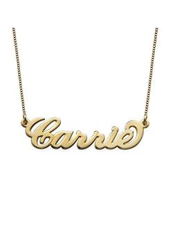 MyNameNecklace Small Name Necklace - Small Carrie Pendant - Custom Nameplate Jewelry for Women