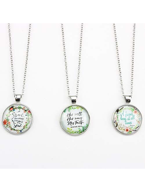 MEMGIFT Christian Necklace Religious Bible Verse Gift Jewelry for Women Girls