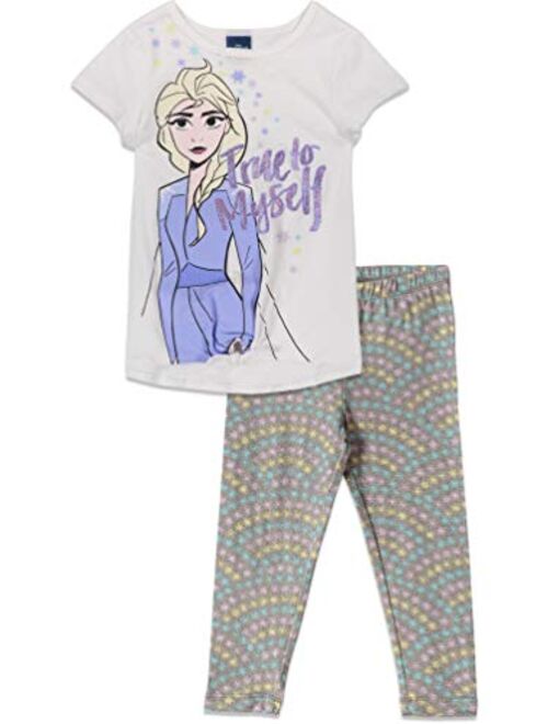 Disney Frozen Kids 4 Piece Mix N' Match T-Shirt Shorts & Leggings Set