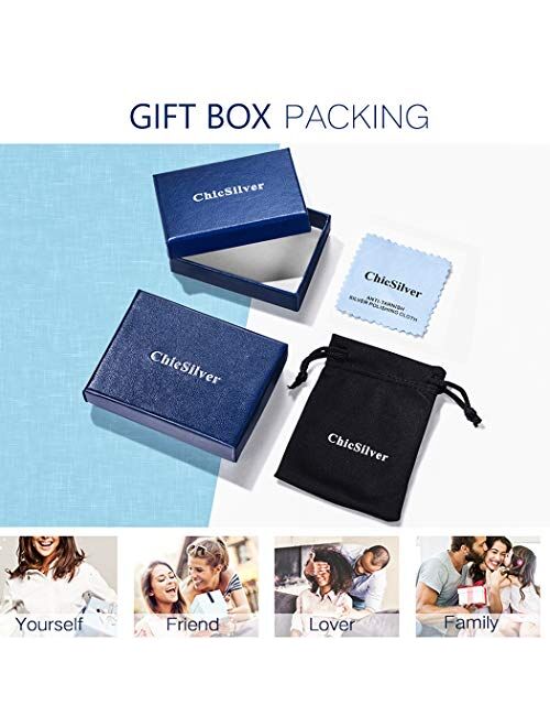 ChicSilver 925 Sterling Silver Good Luck Irish Celtic Knot Necklaces Vintage Triangle/Cross/Round Pendant Necklaces Gift for Women (with Gift Box)