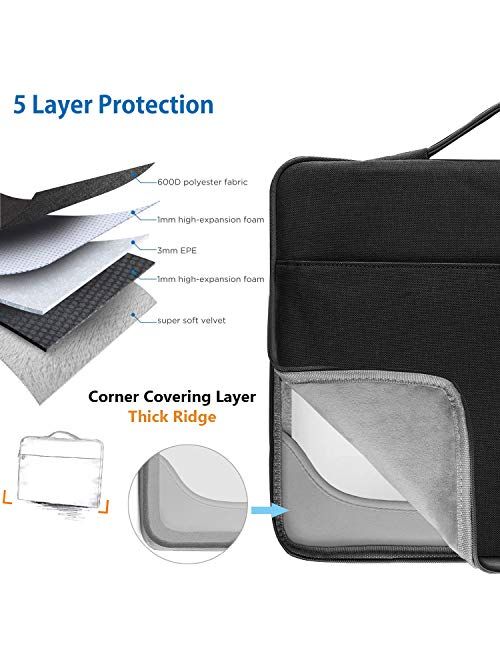 ZINZ MacBook Air/MacBook Pro/Pro Retina Sleeve Case Cover Protective Bag Ultrabook Netbook Carrying Case Briefcases 13" MacBook Air, MacBook Pro (Retina), Black