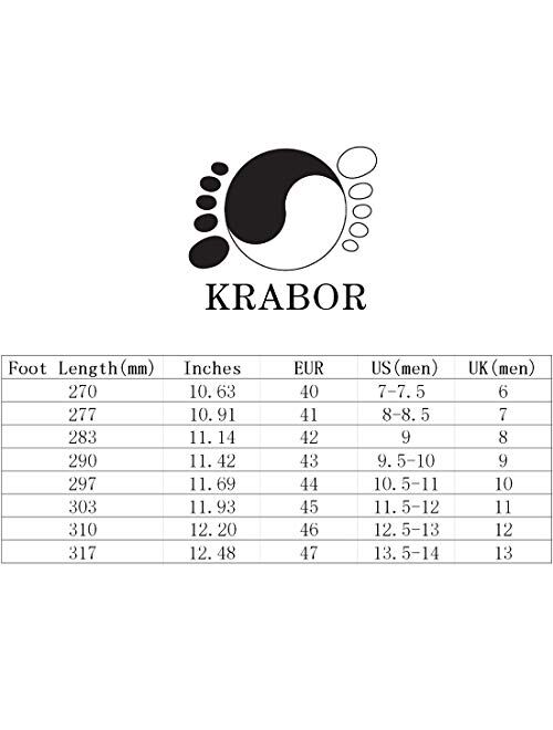 KRABOR Mens Flip Flops, Comfort Arch Support Sport Thong Sandals for Outdoor Size 7-14