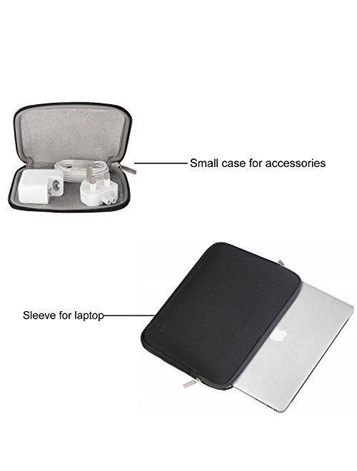 MOSISO Laptop Sleeve Water Repellent Neoprene Bag with Small Case