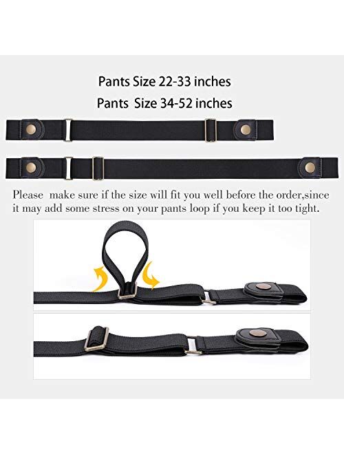 No Buckle Invisible Stretch Elastic Buckle Free Belt For Women and Men