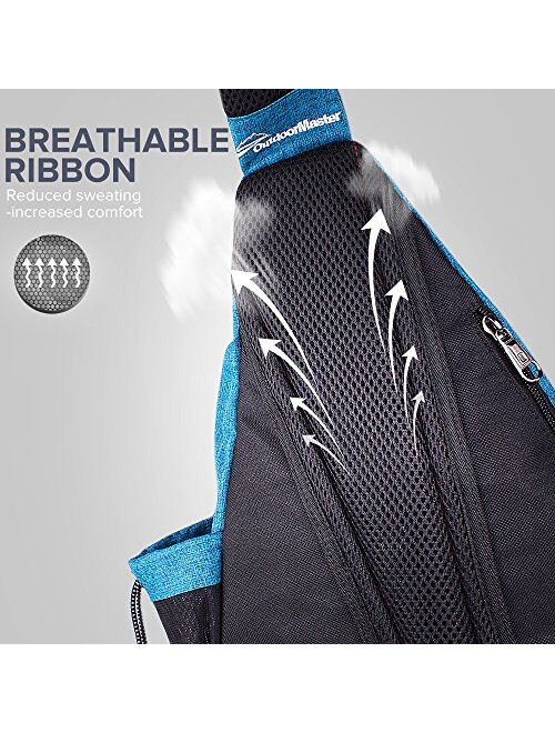 OutdoorMaster Sling Bag - Crossbody Shoulder Chest Urben/Outdoor/Travel Backpack for Women & Men