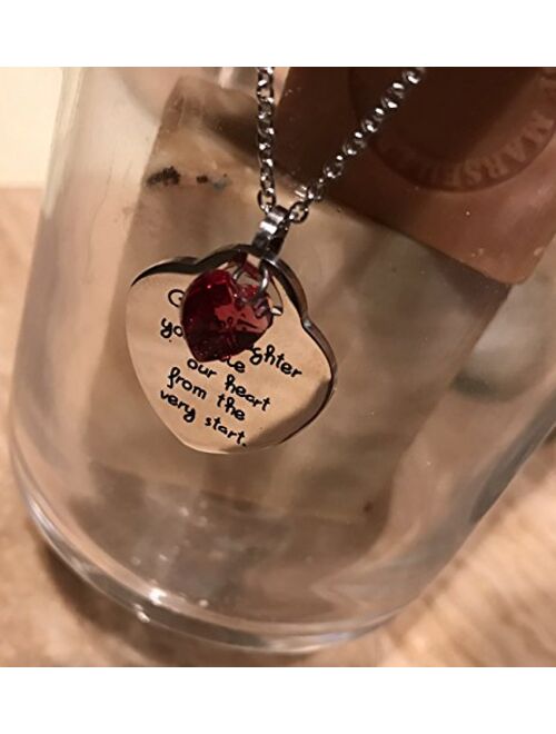 'Grandaughter, You Stole Our Heart from The Very Start' Pendant Necklace