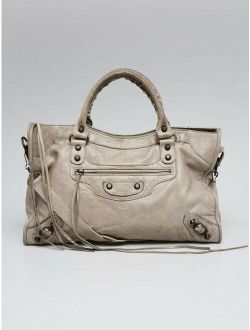 Griege Lambskin Leather Motorcycle City Bag