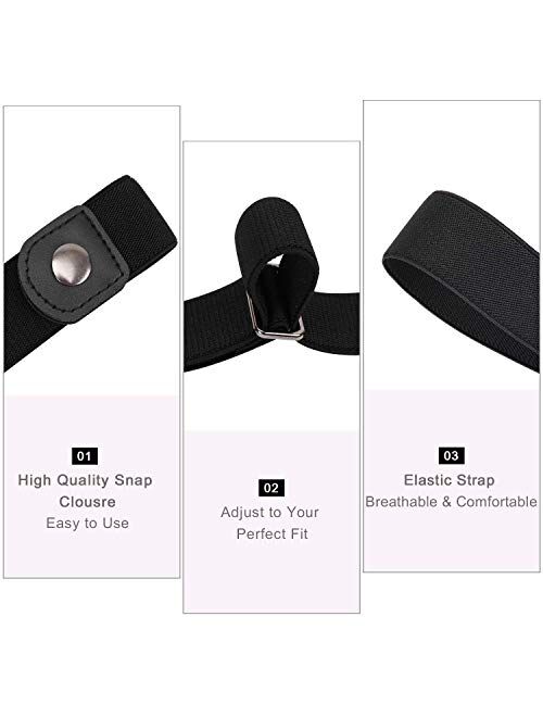 No Buckle Invisible Stretch Buckle Free Belts for Men/Women Belt for Jeans pants No Hassle,No Bugle